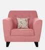 Bali Fabric 1 Seater Sofa in Pink Colour