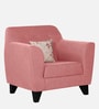Bali Fabric 1 Seater Sofa in Pink Colour