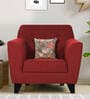 Trevi Furniture Bali Fabric 1 Seater Sofa in Red Colour