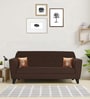 By Trevi Furniture Bali Fabric 3 Seater Sofa In Mahogany Colour