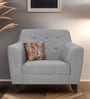 Bali Velvet 1 Seater Sofa in Grey Colour