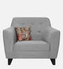 Bali Velvet 1 Seater Sofa in Grey Colour