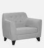 Bali Velvet 1 Seater Sofa in Grey Colour