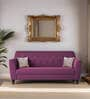 By Trevi Furniture Bali Fabric 3 Seater Sofa In Mulberry Colour