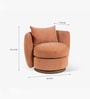 Balish Barrel Revolving Chair In Walnut Finish