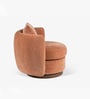 Balish Barrel Revolving Chair In Walnut Finish