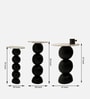 Ball Pack Marble End Table In Black Colour (Set of 3)