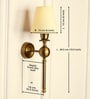 Ball Wall Lamp Brass Antique Finish with Cream Shade
