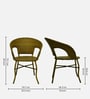 Ballarat Wicker Table And Chair Set ( With 4 Chairs ) In Brown Finish