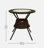 Ballarat Wicker Table And Chair Set ( With 4 Chairs ) In Brown Finish