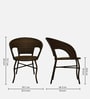 Ballarat Wicker Table And Chair Set ( With 4 Chairs ) In Brown Finish