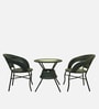 Ballarat Wicker Table And Chair Set ( With 4 Chairs ) In Grey Finish