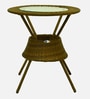 Ballarat Wicker Table And Chair Set In Beige Dual Tone Finish