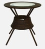 Ballarat Wicker Table And Chair Set ( With 2 Chairs ) In Brown Finish