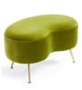 Ballared Seating Stool In Dark Apple Green Colour Colour