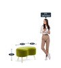 Ballared Seating Stool In Dark Apple Green Colour Colour