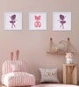 Ballerina Pink Canvas Set Of 3 Wall Art