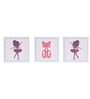 Ballerina Pink Canvas Set Of 3 Wall Art