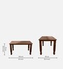 Bally Solid Wood 6 Seater Dining Set in RT Medium Brown Finish