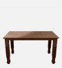 Bally Solid Wood 6 Seater Dining Set in RT Medium Brown Finish