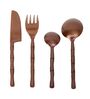 Bamboo Elegance Gold   Stainless Steel (Set of 16) Cutlery  Set