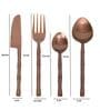 Bamboo Elegance Gold   Stainless Steel (Set of 16) Cutlery  Set