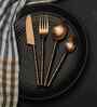 Bamboo Elegance Gold   Stainless Steel (Set of 16) Cutlery  Set