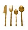 Bamboo Elegance Gold (Set of 4) Cutlery Set