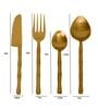 Bamboo Elegance Gold (Set of 4) Cutlery Set