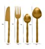 Bamboo Elegance Gold  Stainless Steel (Set of 16) Cutlery  Set
