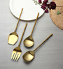 Bamboo Elegance Gold Serving Set