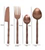 Bamboo Elegance Gold Stainless Steel (Set of 24) Cutlery  Set