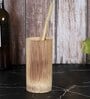 Beige Bamboo HandCrafted (Set of 2) Everyday Glasse With 7inc Straw