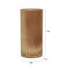 Beige Bamboo HandCrafted (Set of 2) Everyday Glasse With 7inc Straw