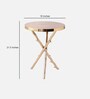 Bamboo Metal End Table in Silver Colour
