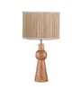 Bamboo table lamp with wood base -(7X18.25 inches)