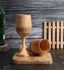 Beige Bamboo HandCrafted (Set of 2) Wine Glasses