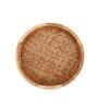 Bambusa Round Brown Wood Serving Tray