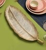 Banana Leaf Gold Aluminium 20inch Appetizer Platter