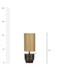 Inverted Gold Fabric Shade Table Lamp With Metal Base