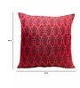 Red Traditional Banarasi Jaquard Booti Silk 16 x 16 Inches Cushion Covers (Set of 2)