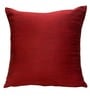 Red Traditional Banarasi Jaquard Booti Silk 16 x 16 Inches Cushion Covers (Set of 2)