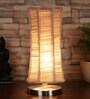 Band Bamboo Table Lamp with Steel Base