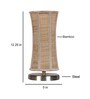 Band Bamboo Table Lamp with Steel Base