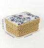 (1Pc) Blue Seagrass Handmade Eco-Friendly Storage Box & Organiser