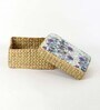 (1Pc) Blue Seagrass Handmade Eco-Friendly Storage Box & Organiser