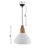 Bangor White Metal Hanging Light
