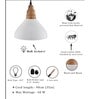 Bangor White Metal Hanging Light