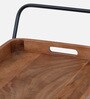 Iha Metal Bar Trolley In Black Colour