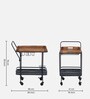 Iha Metal Bar Trolley In Black Colour